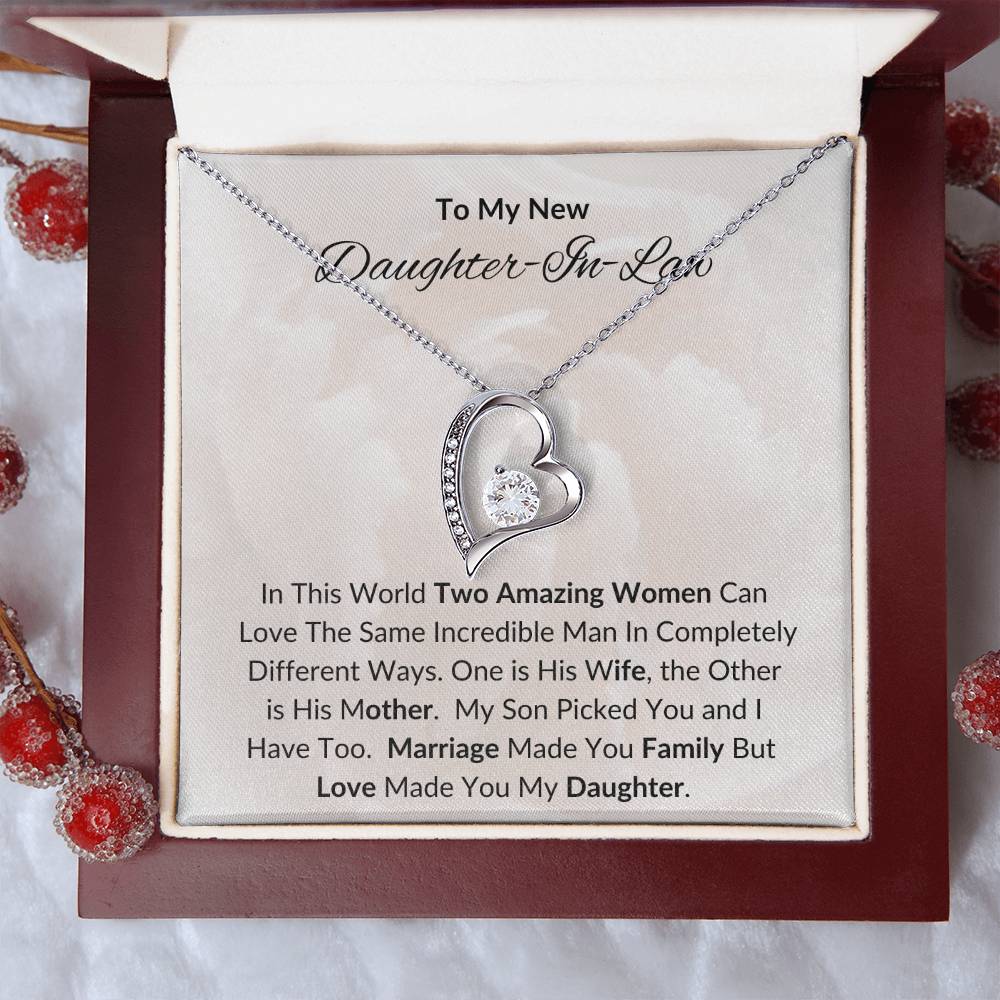 To My New Daughter In Law / Forever Love Necklace