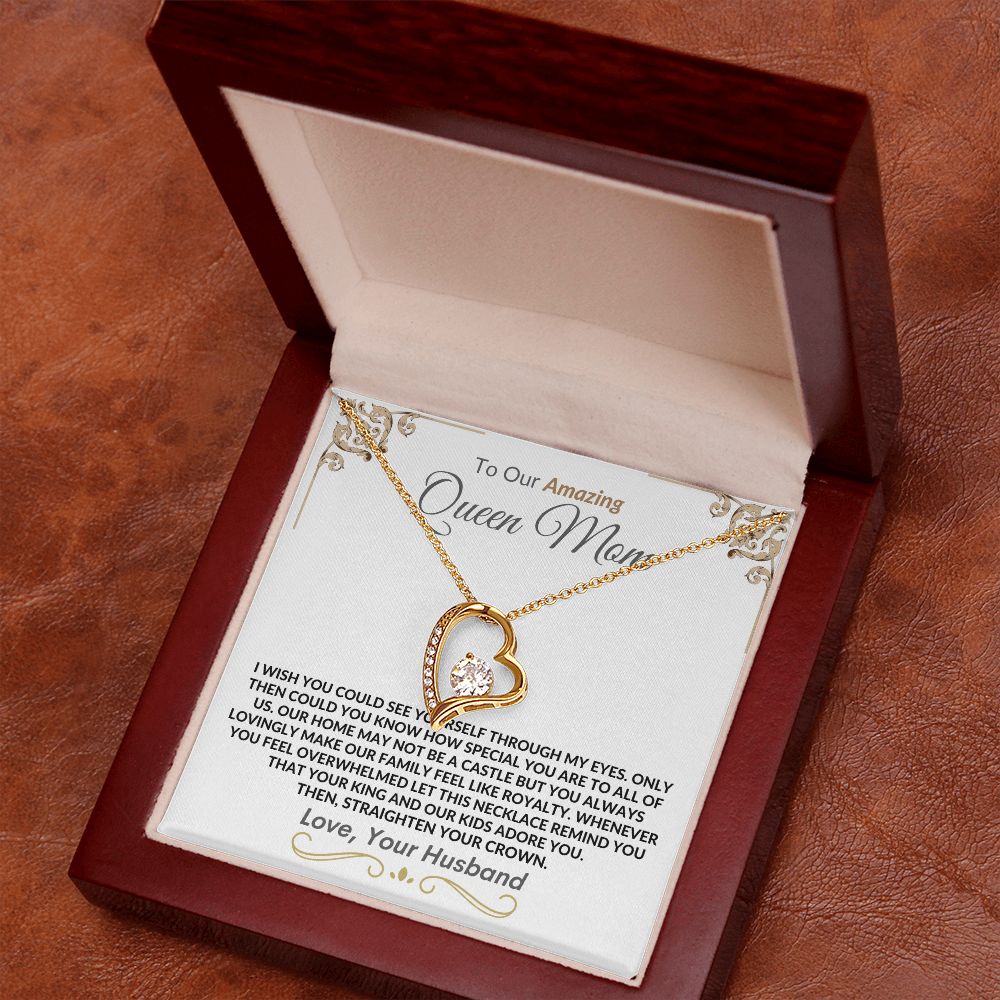 Queen Mom From Husband l Forever Love Necklace