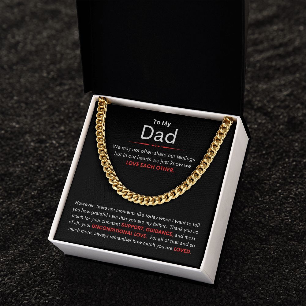 Dad, Always Remember How Much You Are Loved / Cuban Chain Necklace