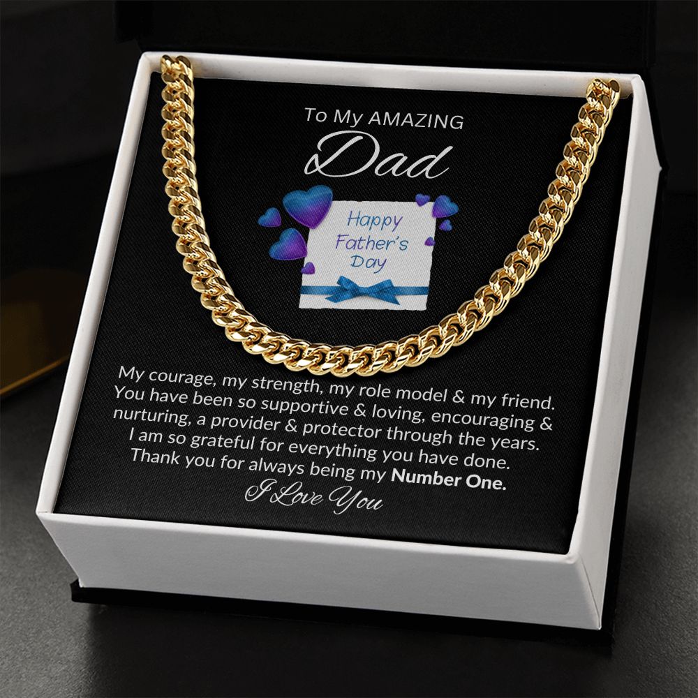 Dad, Always My Number One / Link Chain Necklace