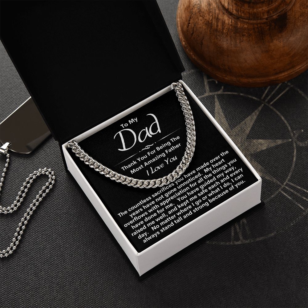 Dad - Your Sacrifices Are Appreciated / Cuban Link Chain Necklace