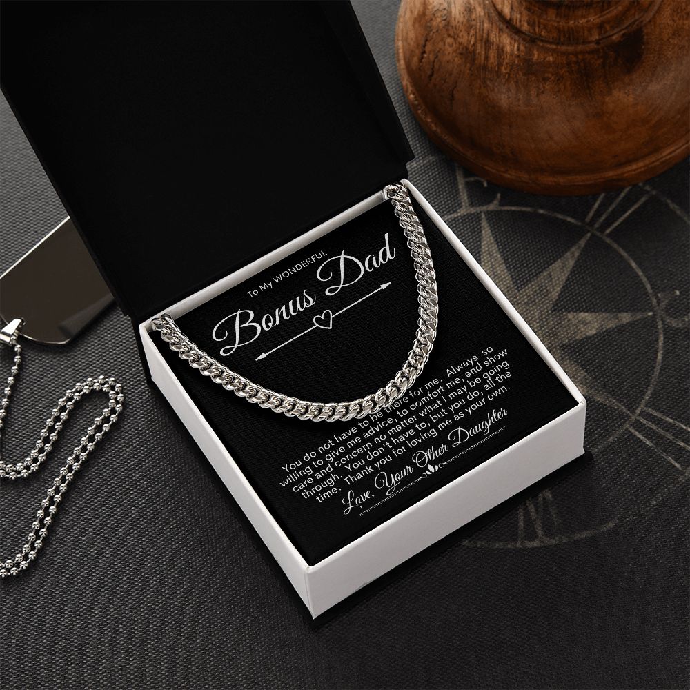 Bonus Dad, You Are Wonderful / Cuban Link Chain Necklace