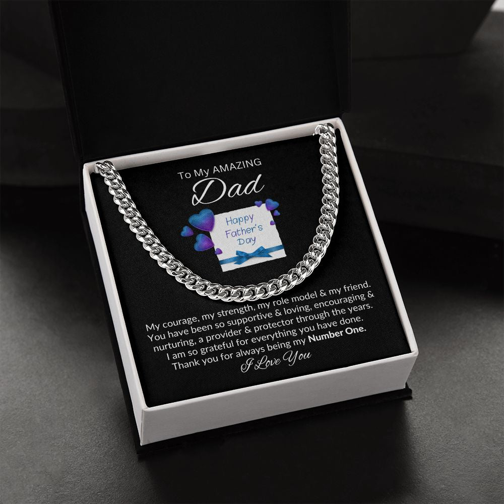 Dad, Always My Number One / Link Chain Necklace