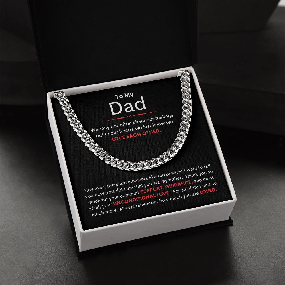 Dad, Always Remember How Much You Are Loved / Cuban Chain Necklace