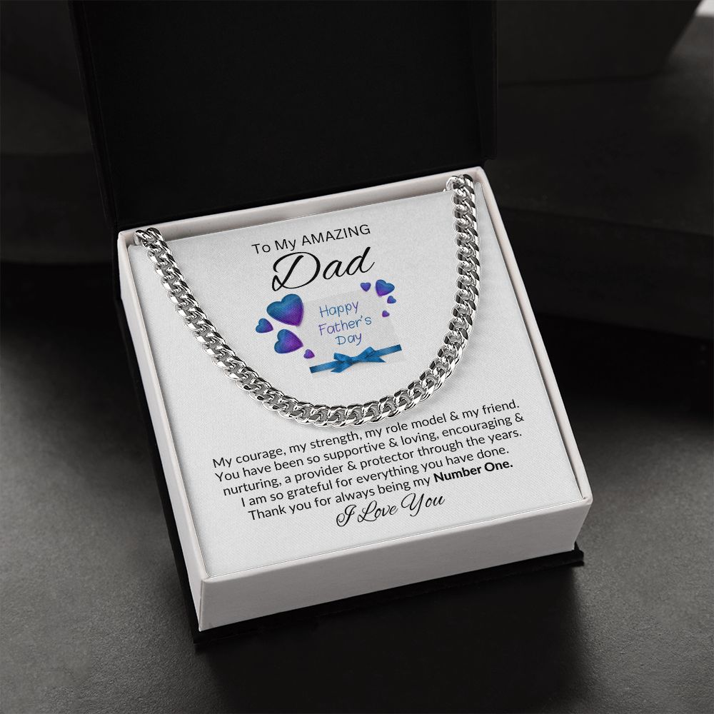 Dad, My Number One \ Cuban Link Chain Necklace
