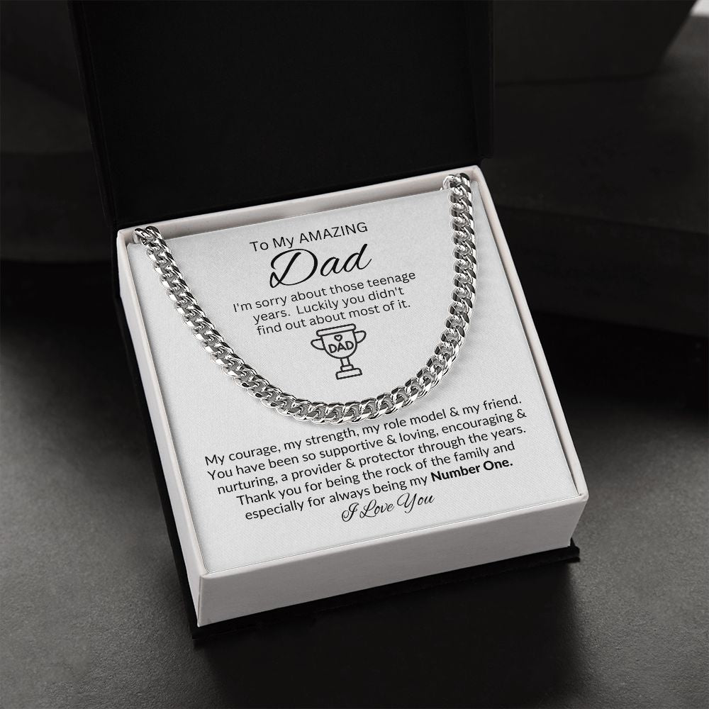 Dad, You're My # 1 / Link Chain Necklace