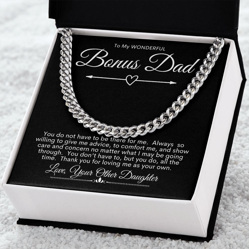 Bonus Dad, You Are Wonderful / Cuban Link Chain Necklace