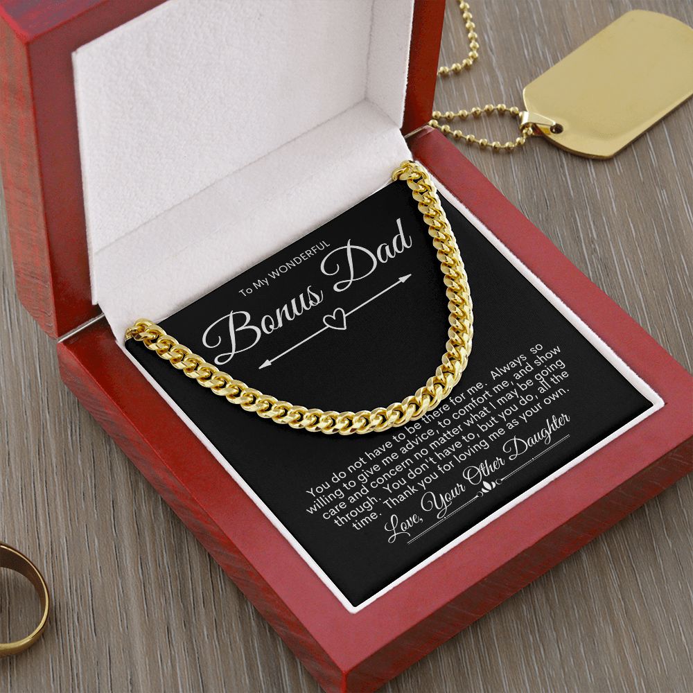 Bonus Dad, You Are Wonderful / Cuban Link Chain Necklace