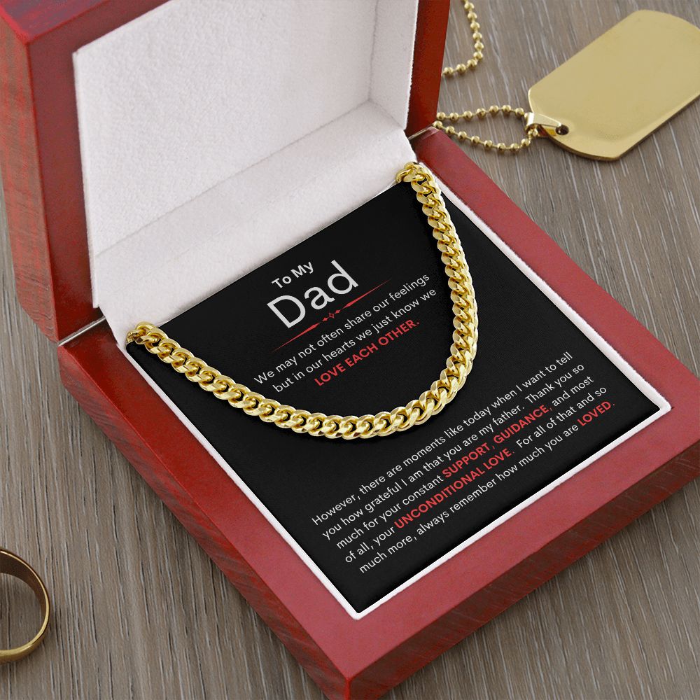 Dad, Always Remember How Much You Are Loved / Cuban Chain Necklace