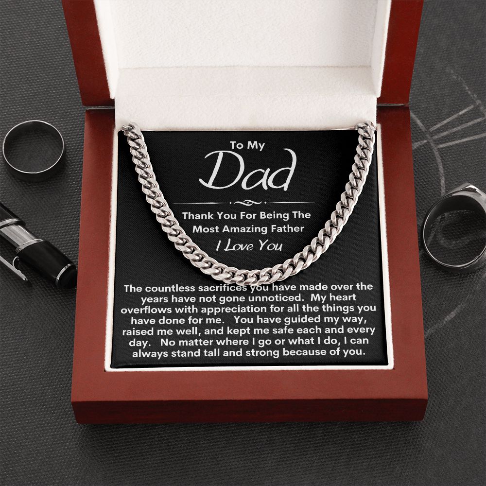 Dad - Your Sacrifices Are Appreciated / Cuban Link Chain Necklace
