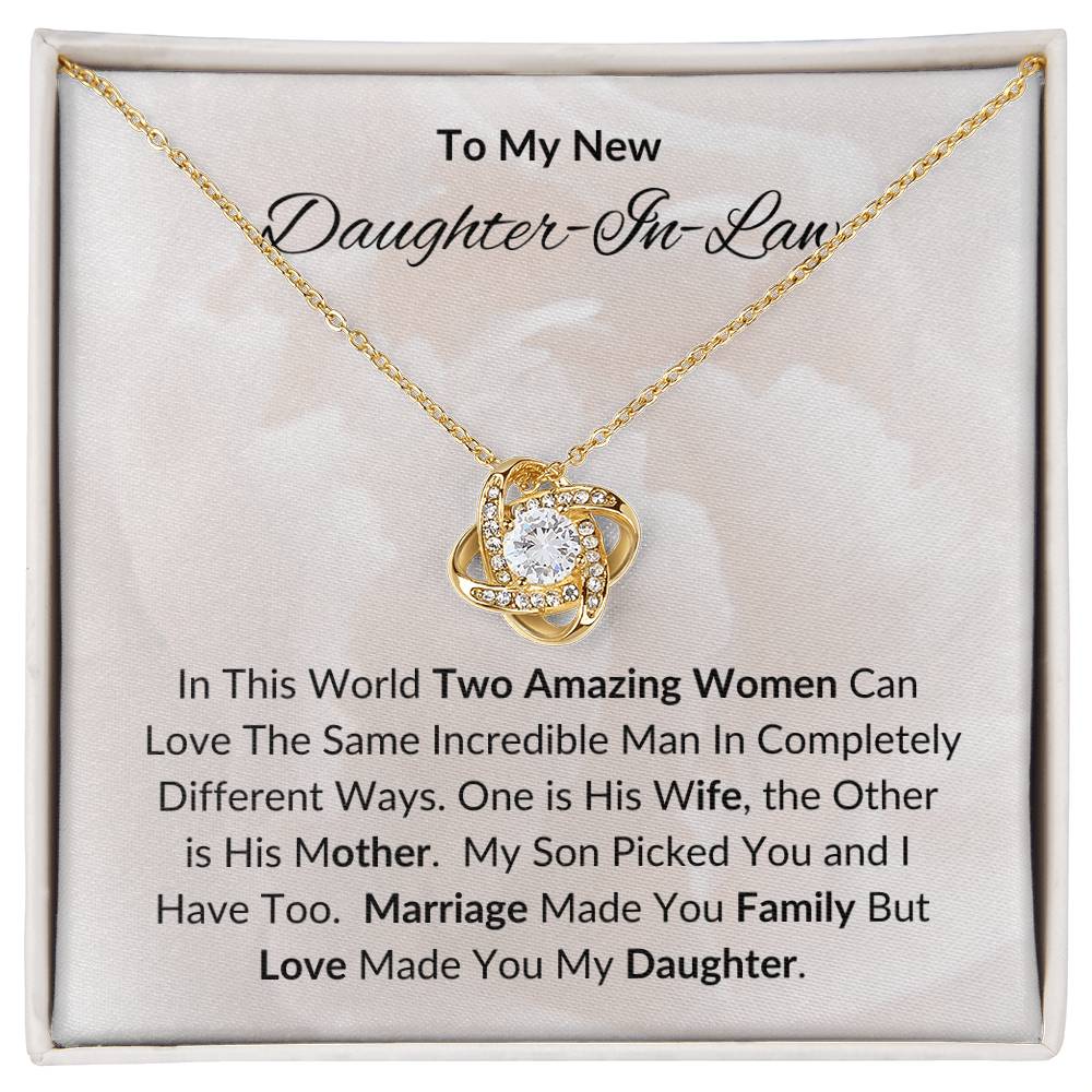 To My New Daughter-In-Law / Love Knot Necklace