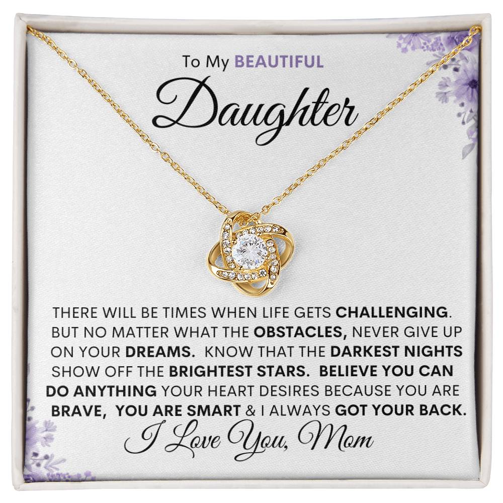 Daughter, I've Always Got Your Back / Love Knot Necklace