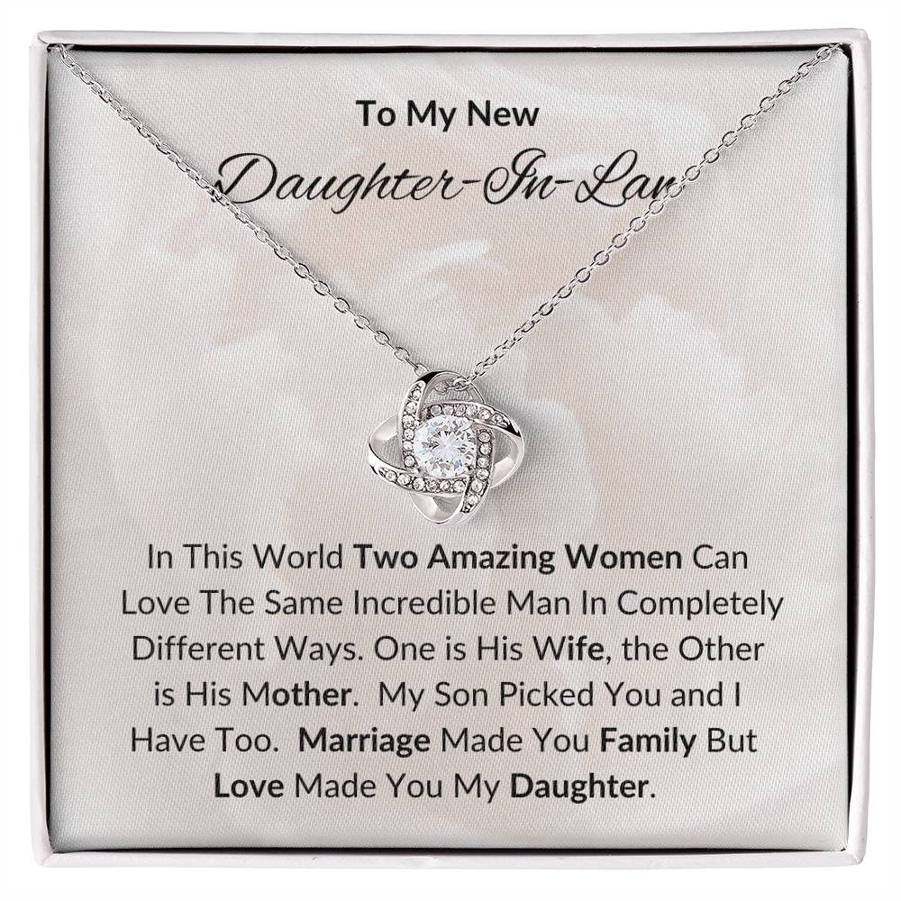 To My New Daughter-In-Law / Love Knot Necklace
