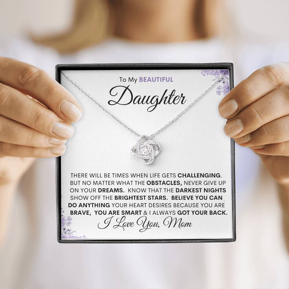 Daughter, I've Always Got Your Back / Love Knot Necklace