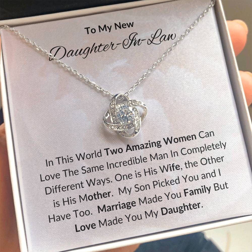 To My New Daughter-In-Law / Love Knot Necklace