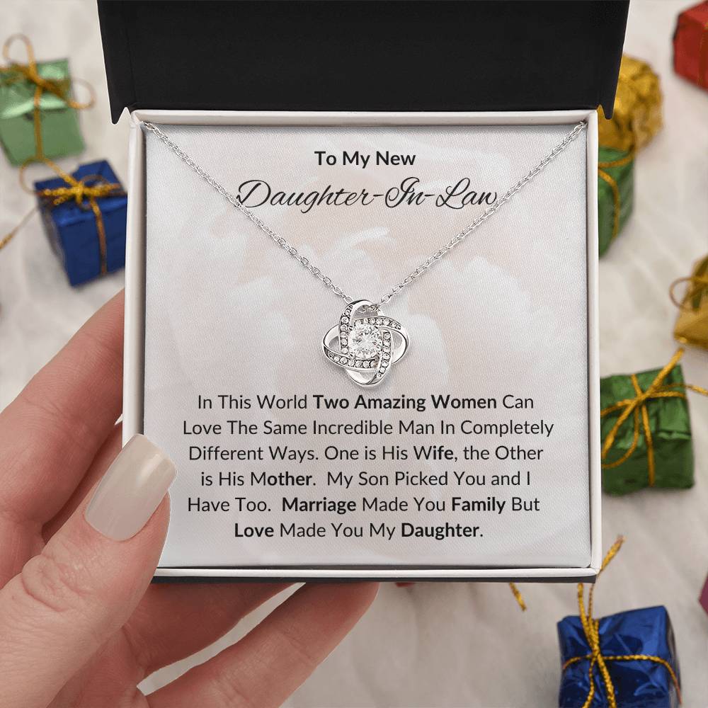 To My New Daughter-In-Law / Love Knot Necklace