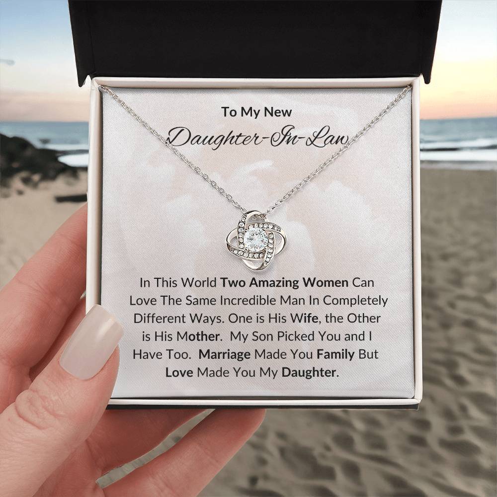To My New Daughter-In-Law / Love Knot Necklace