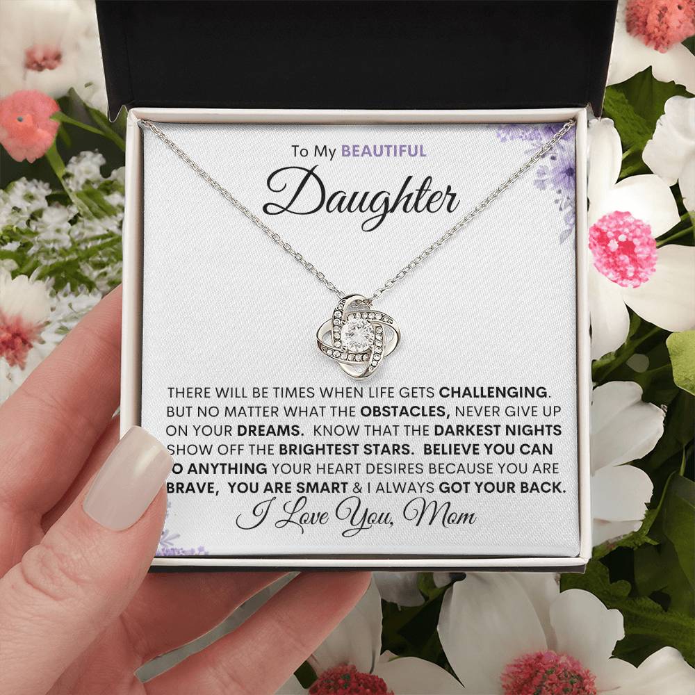 Daughter, I've Always Got Your Back / Love Knot Necklace