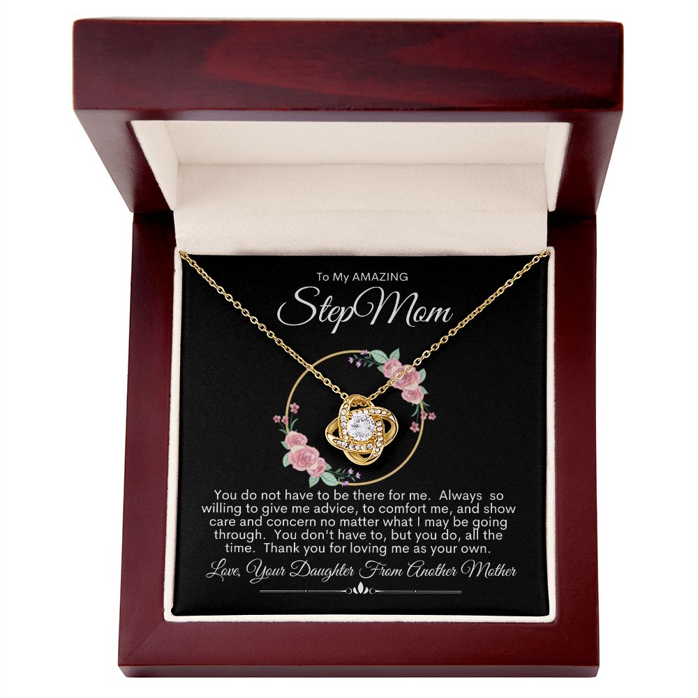 Step Mom, Thank You For Loving Me As Your Own --Love Knot Necklace