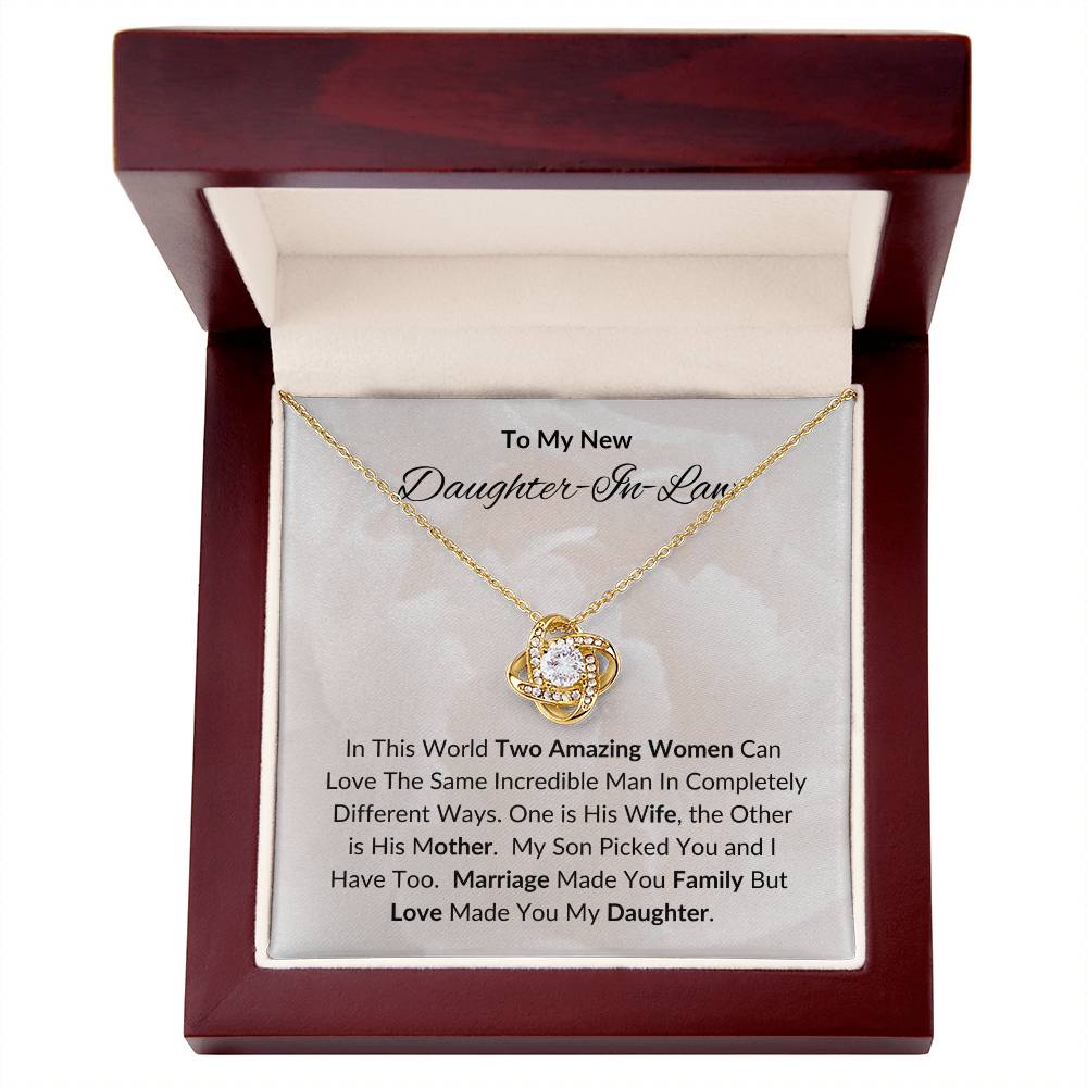To My New Daughter-In-Law / Love Knot Necklace