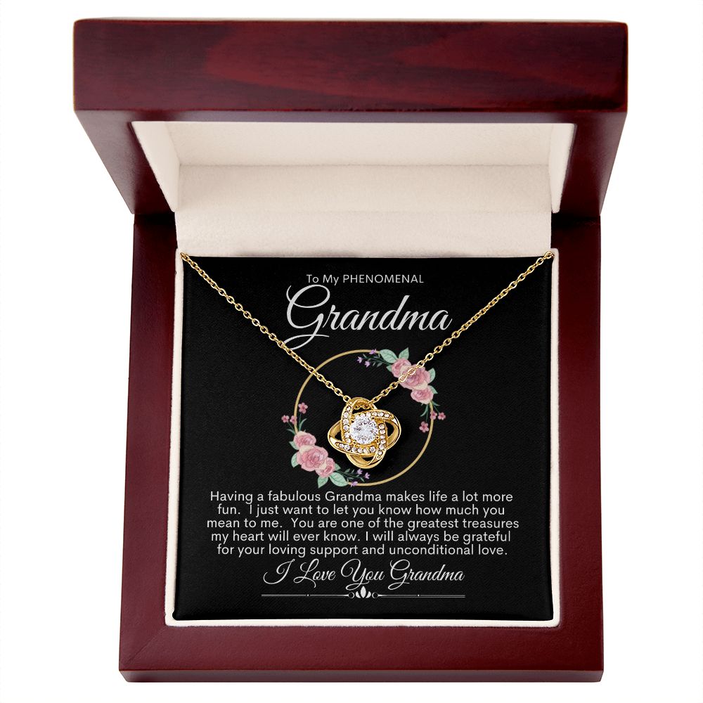 Grandma You Are Fabulous l Love Knot Necklace
