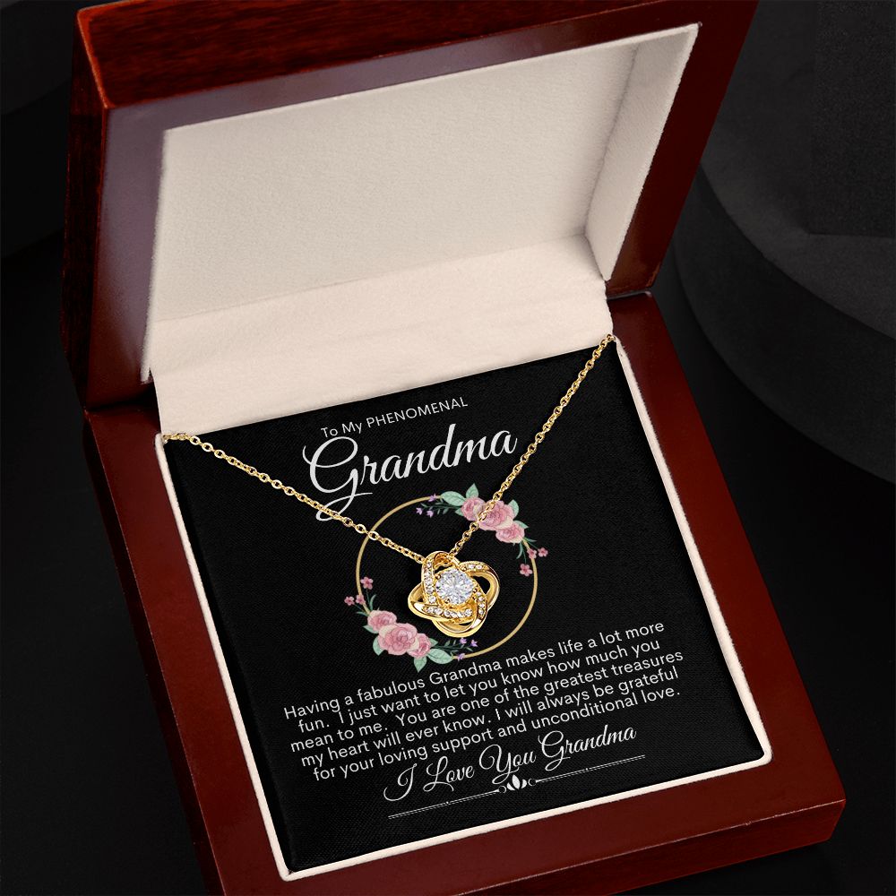 Grandma You Are Fabulous l Love Knot Necklace