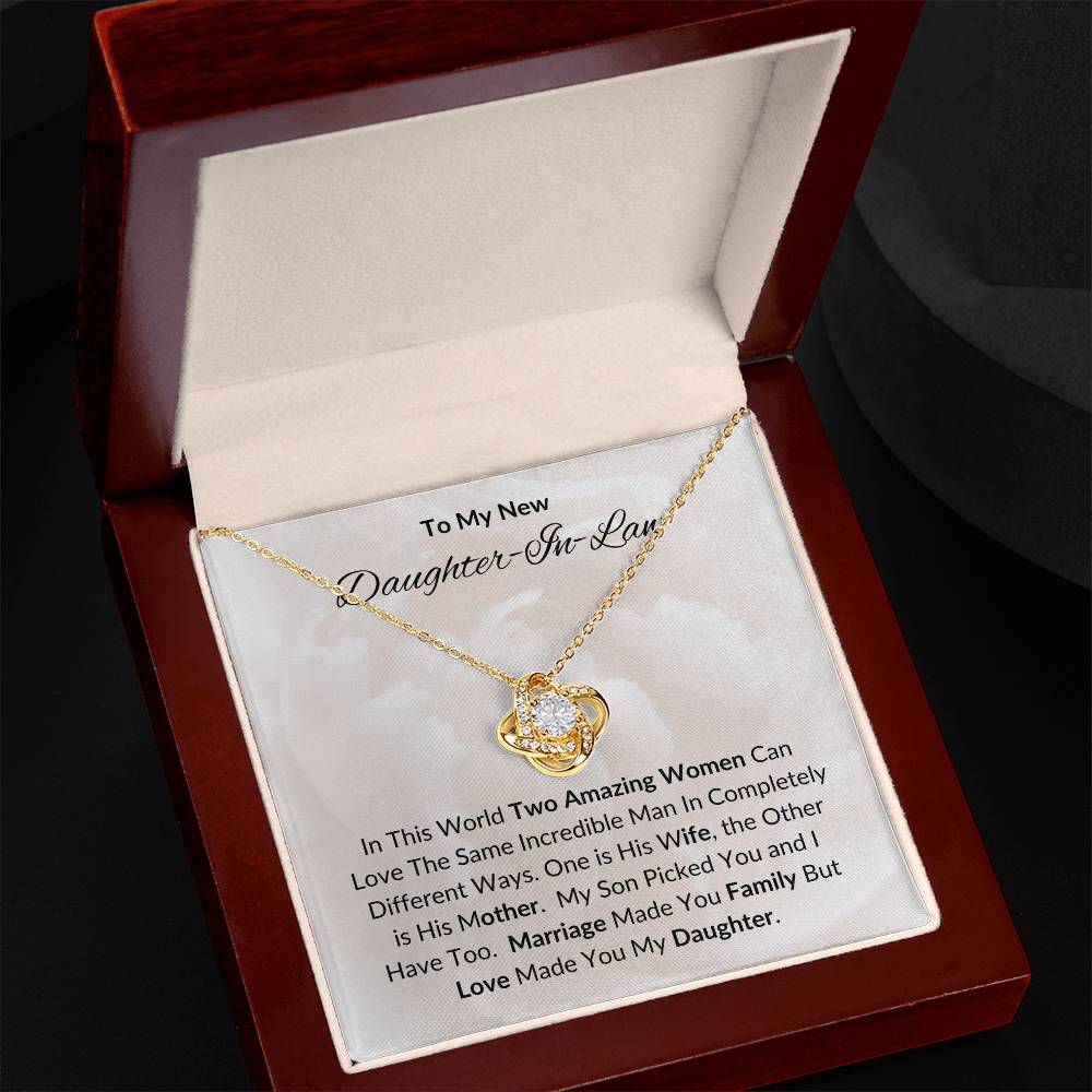 To My New Daughter-In-Law / Love Knot Necklace