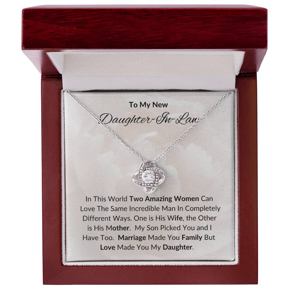 To My New Daughter-In-Law / Love Knot Necklace