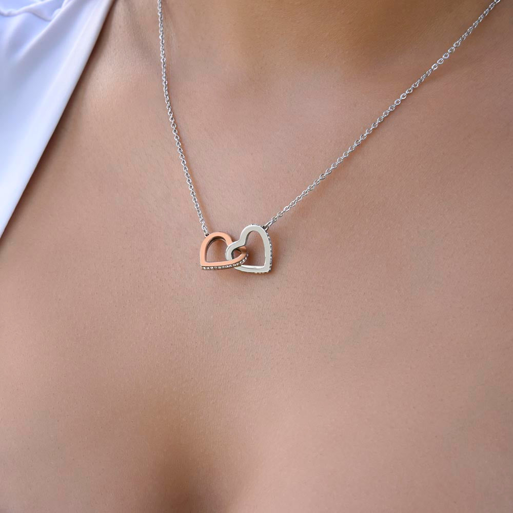 To My Daughter | I Love You, Always & Forever - Interlocking Hearts necklace