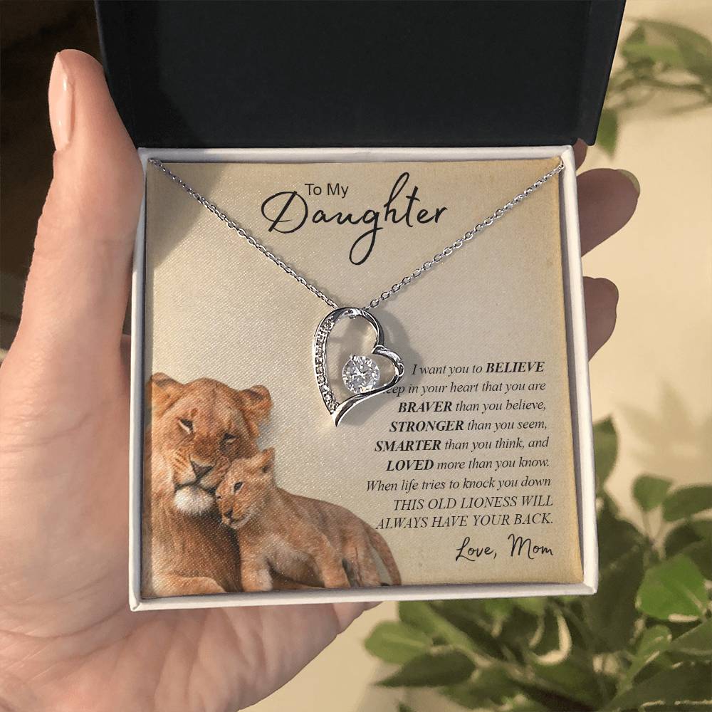 To My Daughter | You Are Braver Than You Believe - Forever Love Necklace