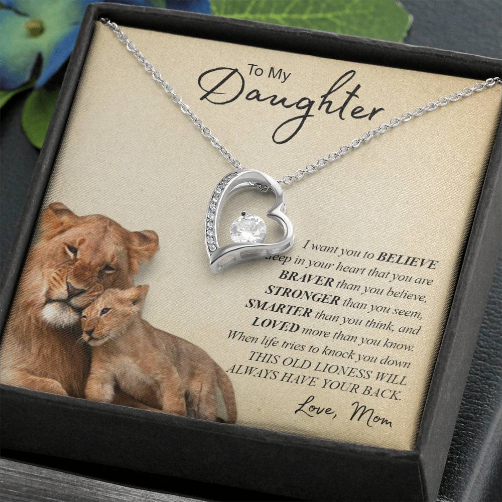 To My Daughter | You Are Braver Than You Believe - Forever Love Necklace