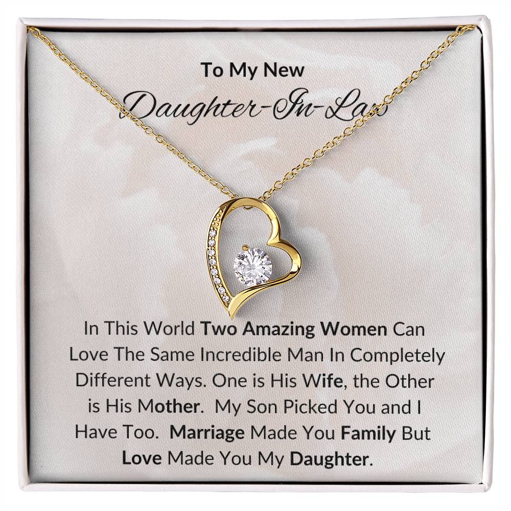 To My New Daughter In Law / Forever Love Necklace