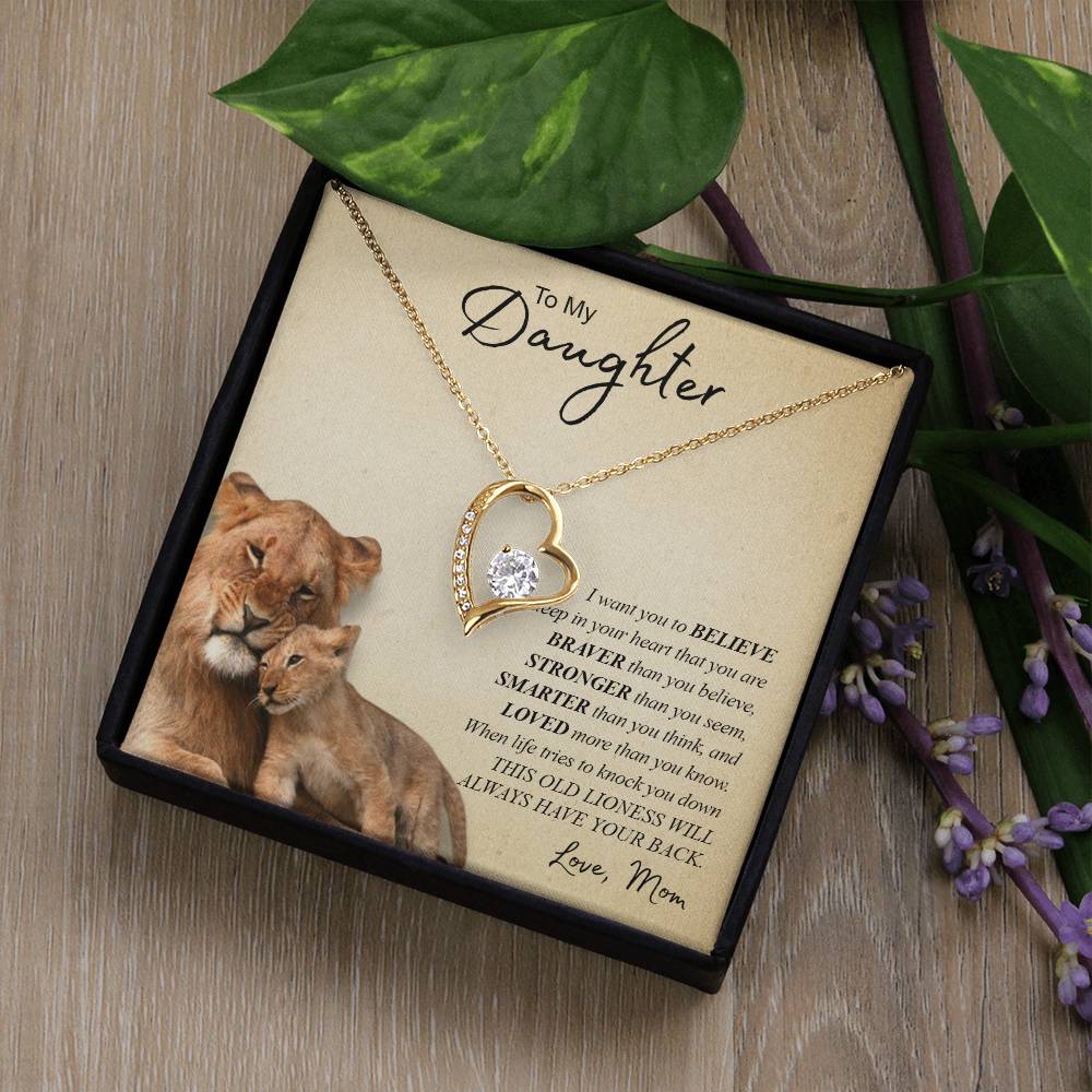 To My Daughter | You Are Braver Than You Believe - Forever Love Necklace