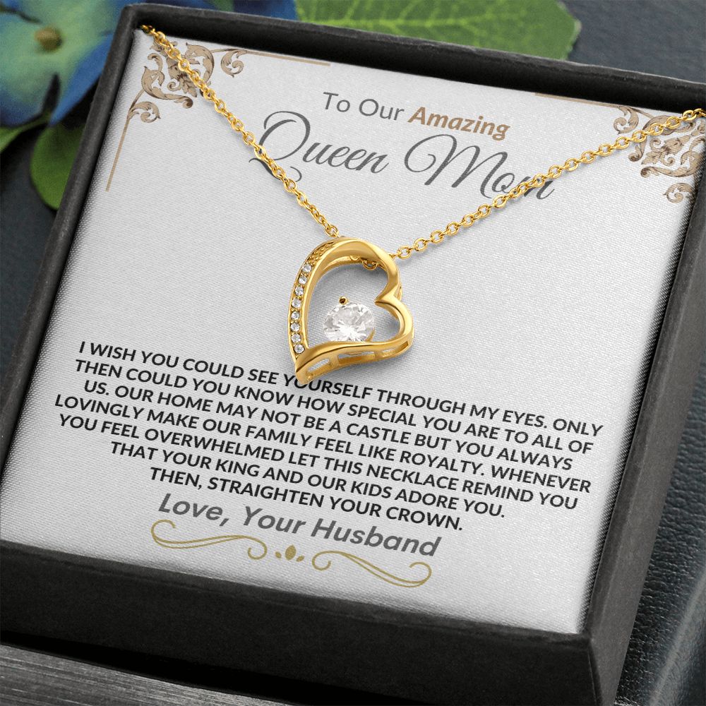 Queen Mom From Husband l Forever Love Necklace