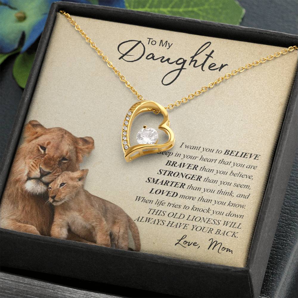 To My Daughter | You Are Braver Than You Believe - Forever Love Necklace