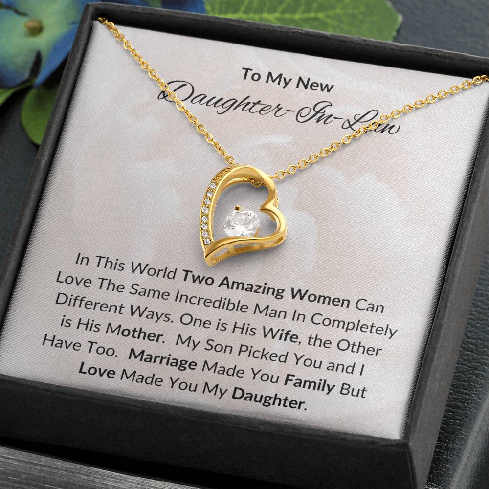 To My New Daughter In Law / Forever Love Necklace
