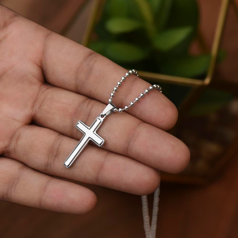 Son I Wish You Could See Through My Eyes / Cross with Ball Chain Necklace
