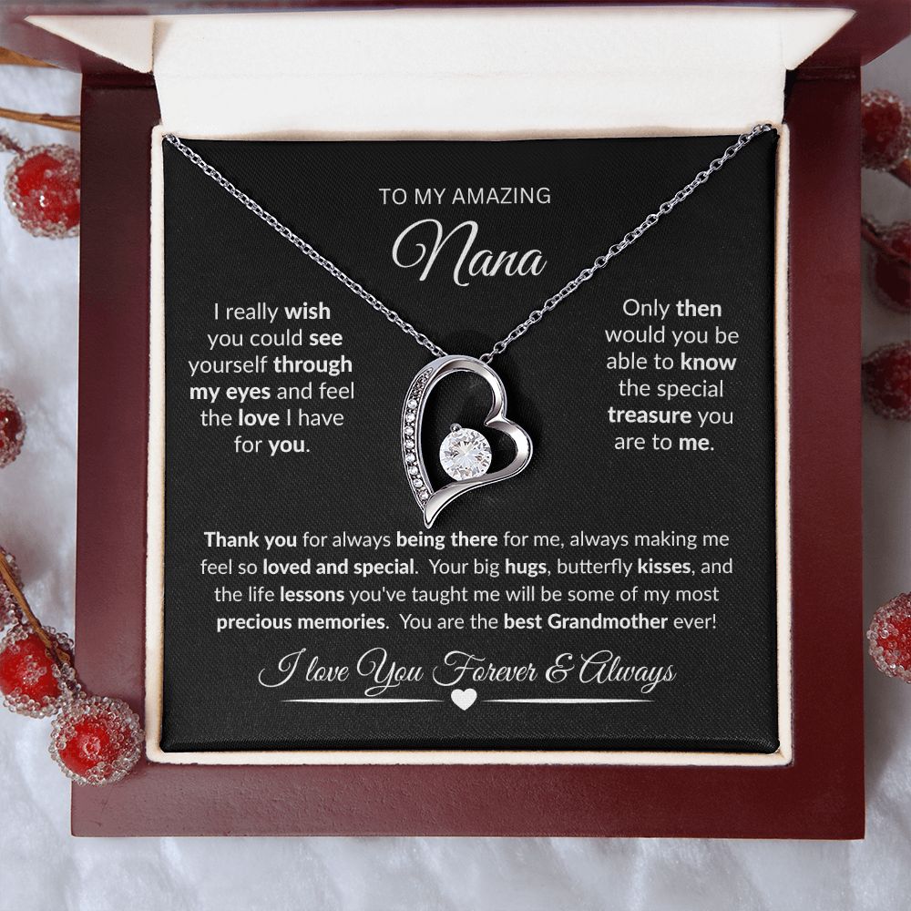 Nana You Are A Treasure --- Forever Love Necklace