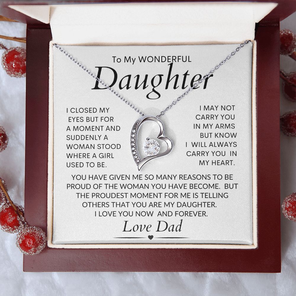 Daughter From Dad Forever Love Necklace