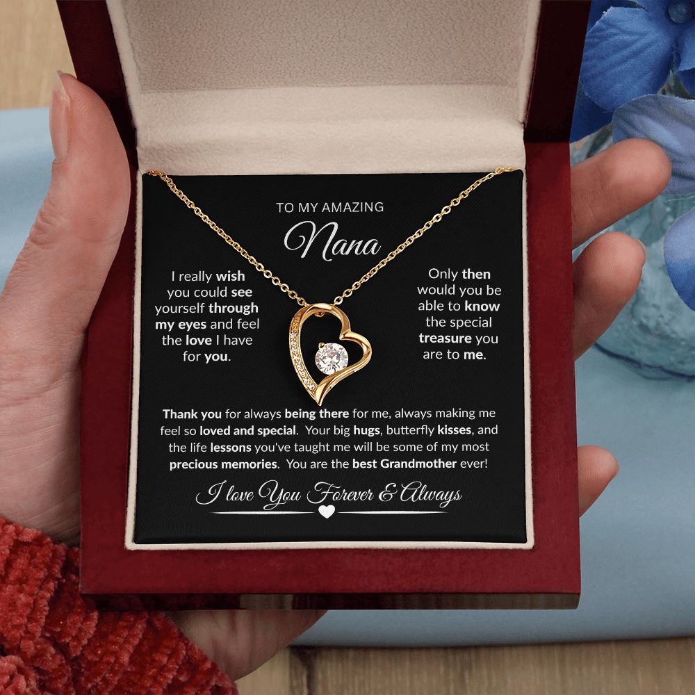 Nana You Are A Treasure --- Forever Love Necklace
