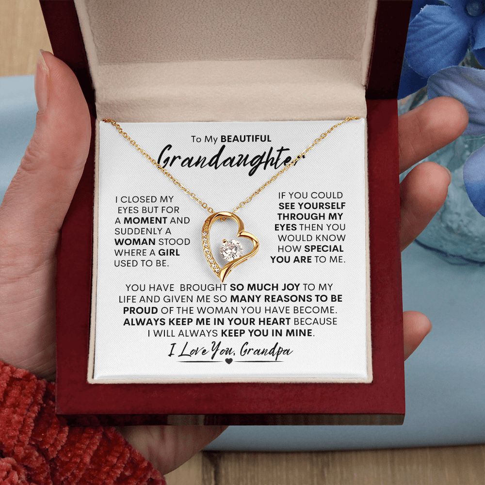Grandaughter from Grandpa -- Forever Love Necklace