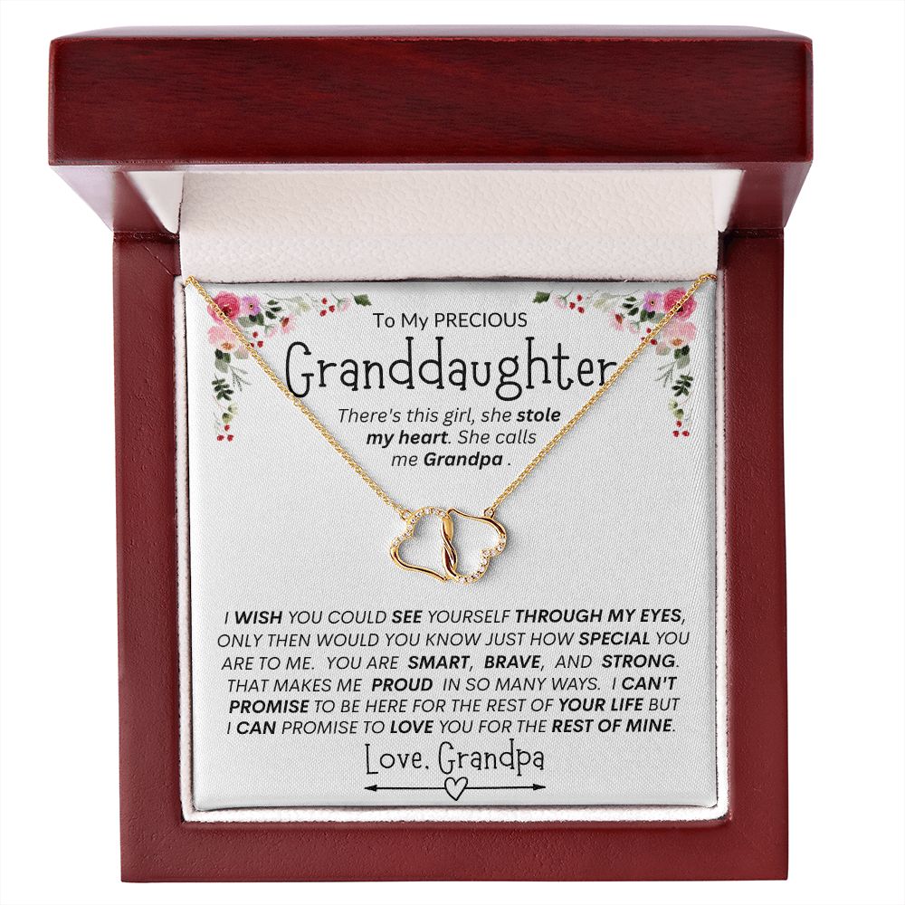 Granddaughter Everlasting Love Hearts Necklace