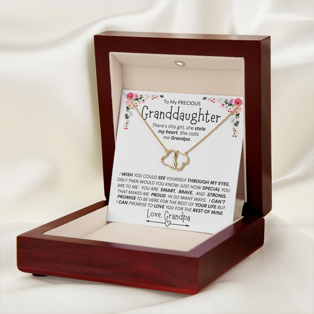 Granddaughter Everlasting Love Hearts Necklace