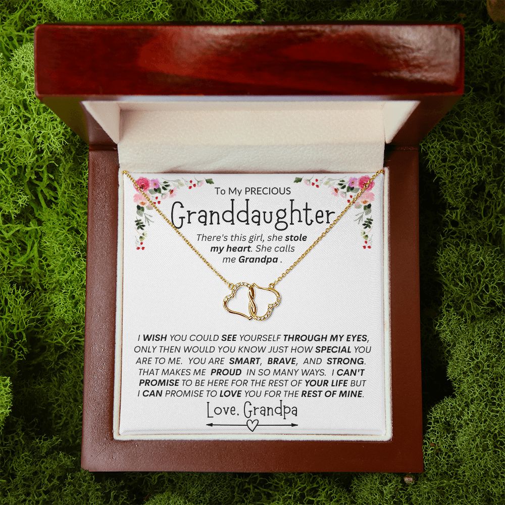 Granddaughter Everlasting Love Hearts Necklace