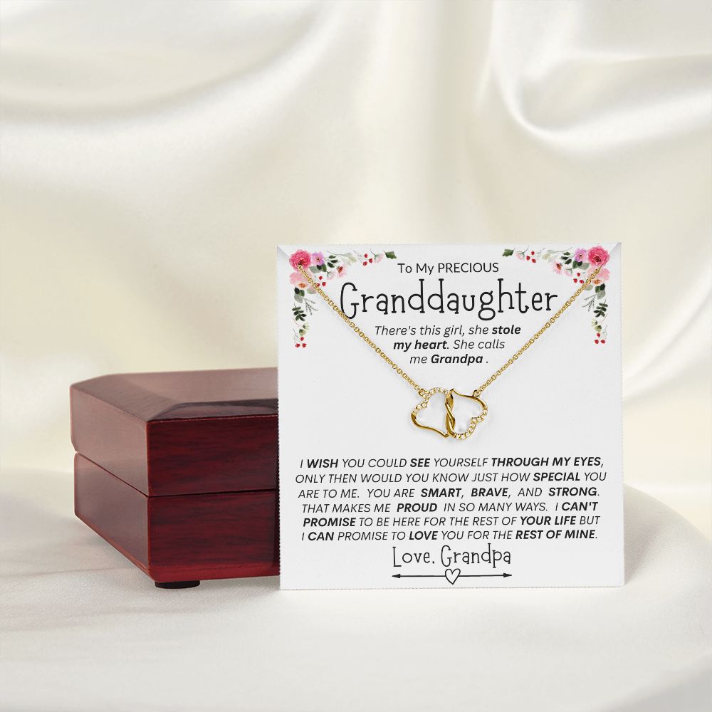 Granddaughter Everlasting Love Hearts Necklace