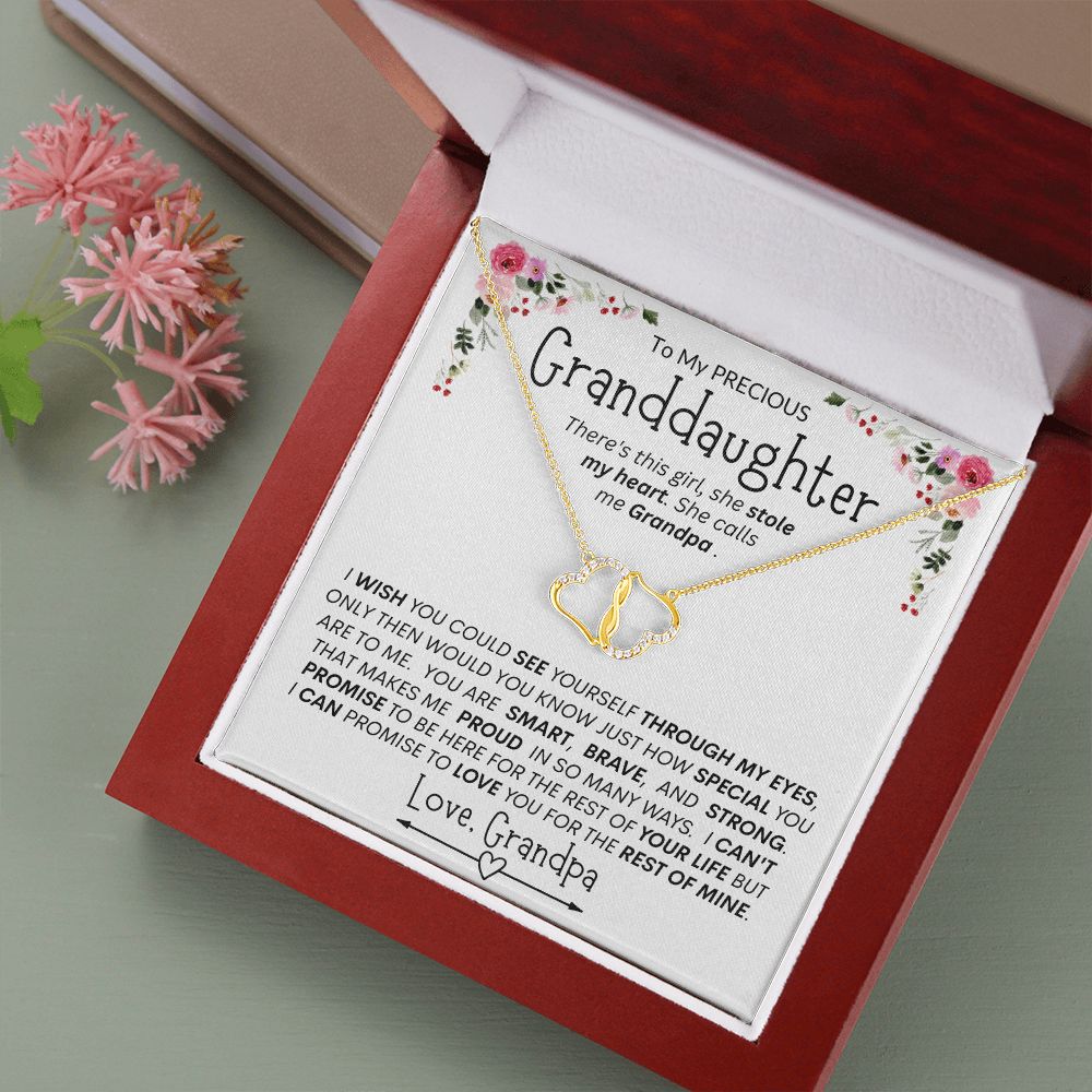 Granddaughter Everlasting Love Hearts Necklace