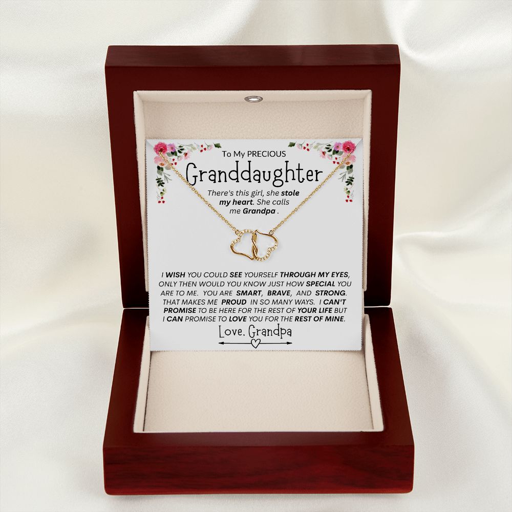 Granddaughter Everlasting Love Hearts Necklace