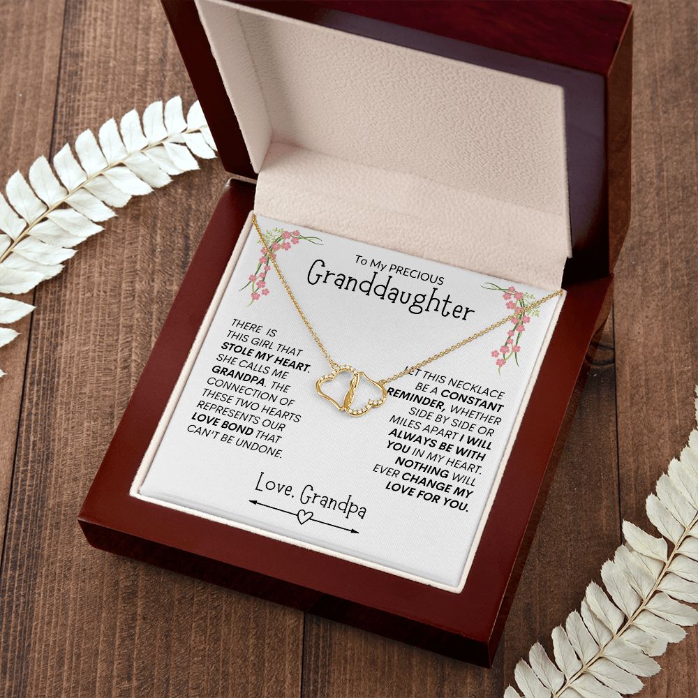 Precious Granddaughter Reminder -- Everlasting Love Hearts Necklace