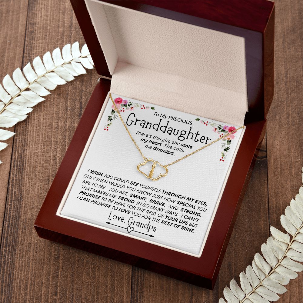 Granddaughter Everlasting Love Hearts Necklace