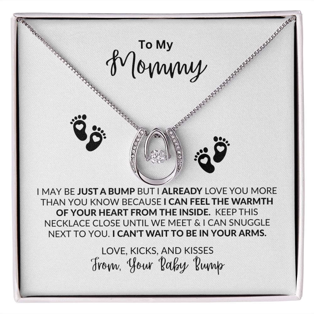 "Baby Bump Mommy Eternal Hope Necklace - A Touching Reminder of the Miracle Within You"